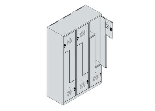 C+P Armoire vestiaire Z Classic Plus, largeur de compartiment 200/400 mm