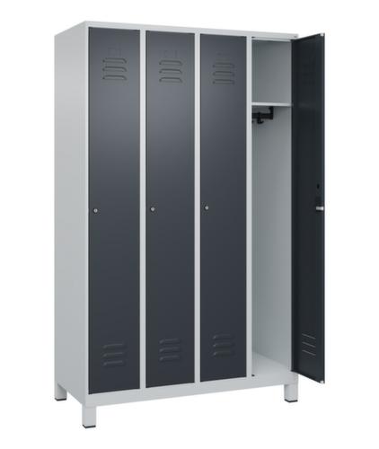 C+P Armoire vestiaire Classic Plus à 4 compartiments, largeur de compartiment 300 mm