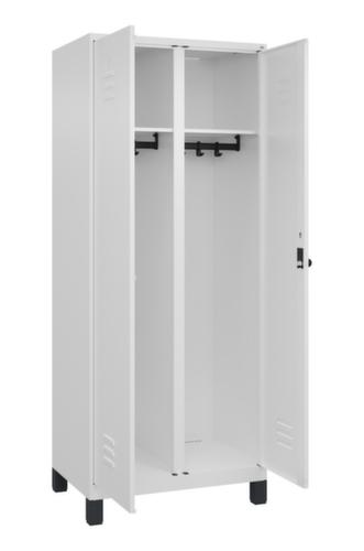 C+P Armoire vestiaire Classic Plus pour une séparation en noir et blanc, largeur de compartiment 400 mm