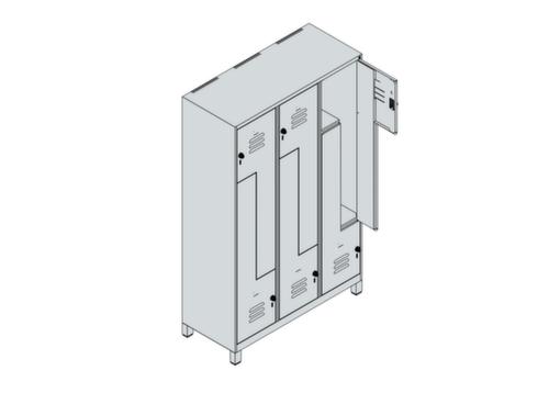 C+P Armoire vestiaire Z Classic Plus, largeur de compartiment 200/400 mm