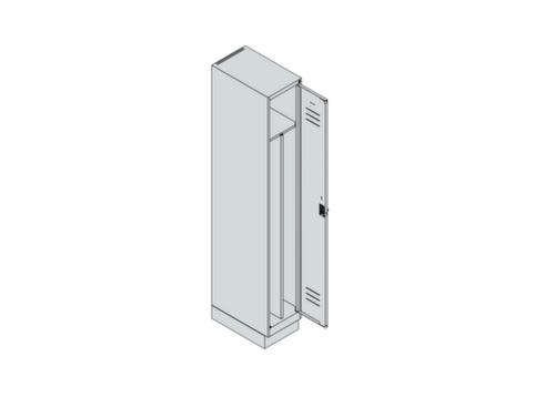 C+P Armoire vestiaire Classic Plus pour une séparation en noir et blanc, largeur de compartiment 300 mm