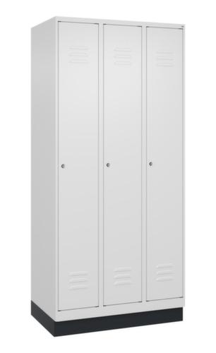 C+P Armoire vestiaire Classic Plus pour une séparation en noir et blanc, largeur de compartiment 300 mm