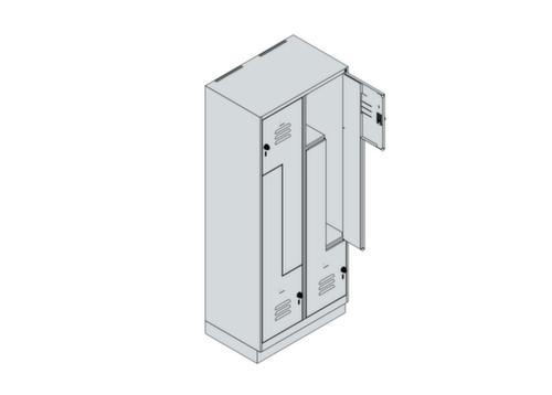 C+P Armoire vestiaire Z Classic Plus, largeur de compartiment 200/400 mm