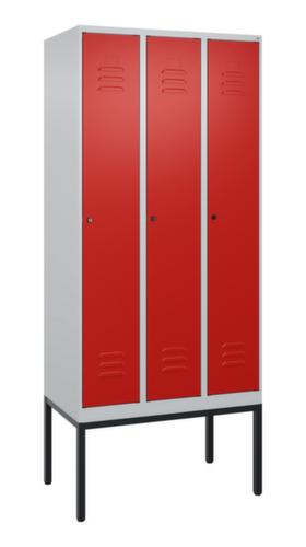 C+P Armoire vestiaire Classic Plus pour une séparation en noir et blanc, largeur de compartiment 300 mm