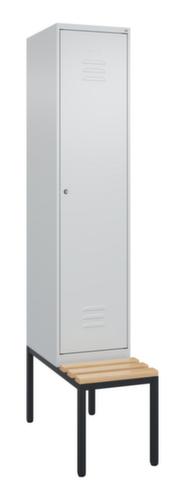 C+P Armoire vestiaire Classic Plus avec banc, largeur de compartiment 400 mm