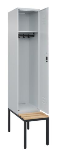 C+P Armoire vestiaire Classic Plus avec banc, largeur de compartiment 400 mm