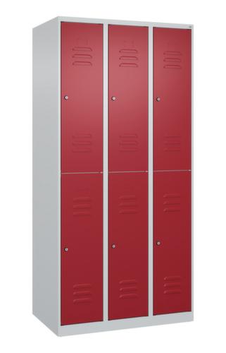 C+P Armoire vestiaire à deux niveaux Classic Plus, largeur de compartiment 300 mm