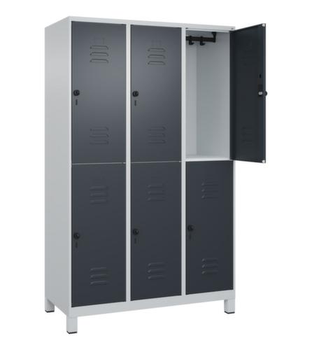 C+P Armoire vestiaire à deux niveaux Classic Plus, largeur de compartiment 400 mm