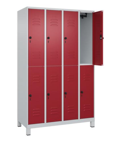 C+P Armoire vestiaire à deux niveaux Classic Plus, largeur de compartiment 300 mm