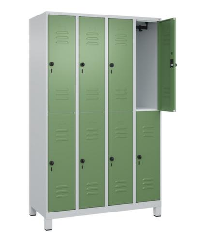 C+P Armoire vestiaire à deux niveaux Classic Plus, largeur de compartiment 300 mm