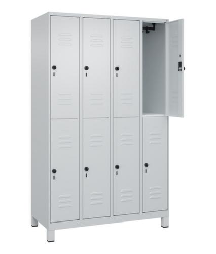 C+P Armoire vestiaire à deux niveaux Classic Plus, largeur de compartiment 300 mm