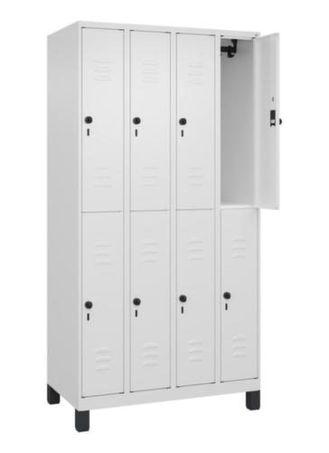 C+P Armoire vestiaire à deux niveaux Classic Plus, largeur de compartiment 250 mm