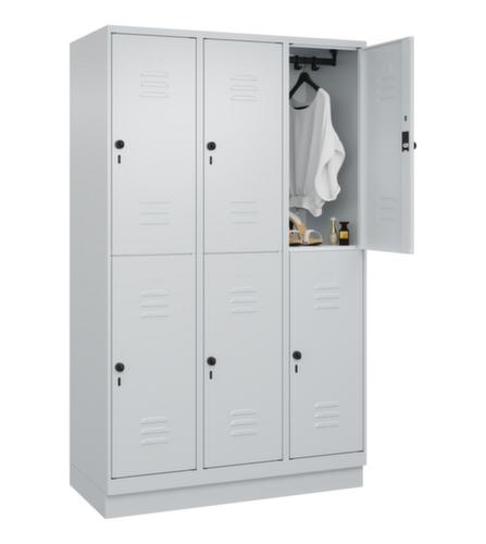 C+P Armoire vestiaire à deux niveaux Classic Plus, largeur de compartiment 400 mm