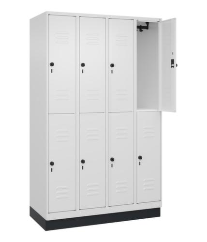 C+P Armoire vestiaire à deux niveaux Classic Plus, largeur de compartiment 300 mm