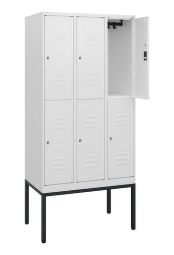 C+P Armoire vestiaire à deux niveaux Classic Plus, largeur de compartiment 300 mm