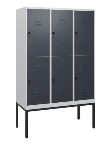 C+P Armoire vestiaire à deux niveaux Classic Plus, largeur de compartiment 400 mm