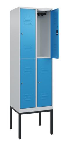 C+P Armoire vestiaire à deux niveaux Classic Plus, largeur de compartiment 300 mm