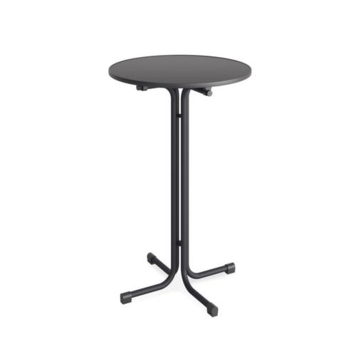 VEBA table haute pliable Essentials Berlin, Ø 700 mm, panneau anthracite