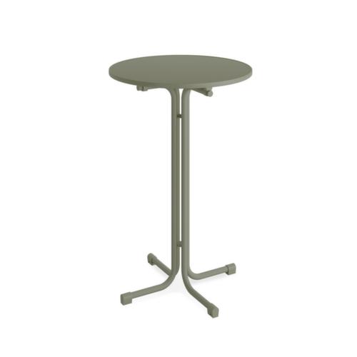 VEBA table haute pliable Essentials Berlin, Ø 800 mm, panneau vert