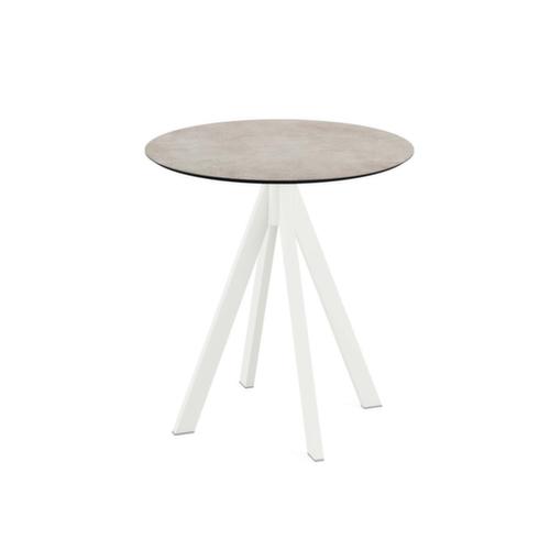 VEBA Table de bistro Essentials Infinity, Ø 700 mm, panneau Moonstone