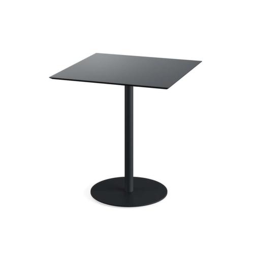 VEBA Table de bistro Essentials Urban, largeur x profondeur 700 x 700 mm, panneau noir