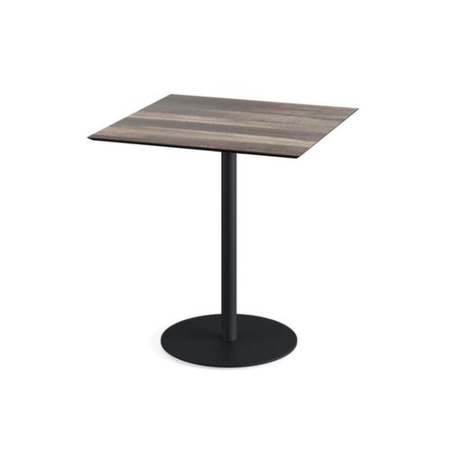 VEBA Table de bistro Essentials Urban, largeur x profondeur 700 x 700 mm, panneau bois tropical