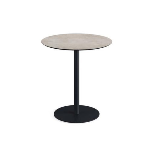 VEBA Table de bistro Essentials Urban, Ø 700 mm, panneau Moonstone