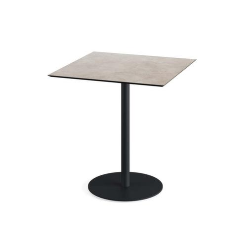 VEBA Table de bistro Essentials Urban, largeur x profondeur 700 x 700 mm, panneau Moonstone