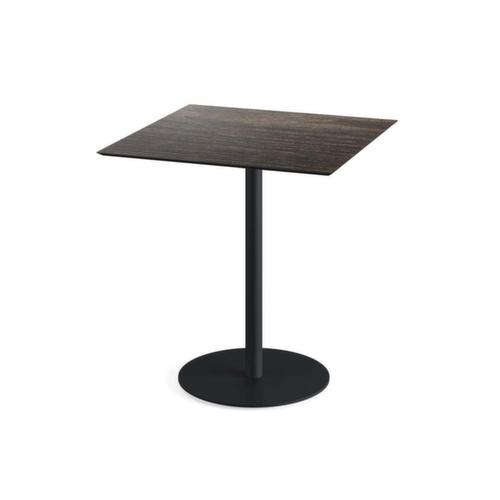 VEBA Table de bistro Essentials Urban, largeur x profondeur 700 x 700 mm, panneau bois délavé