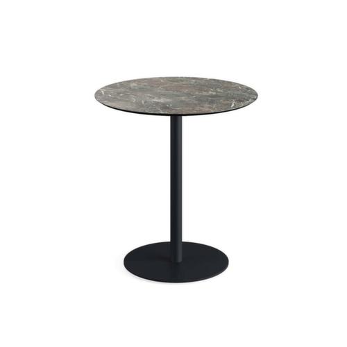 VEBA Table de bistro Essentials Urban, Ø 700 mm, panneau Galaxy Marble