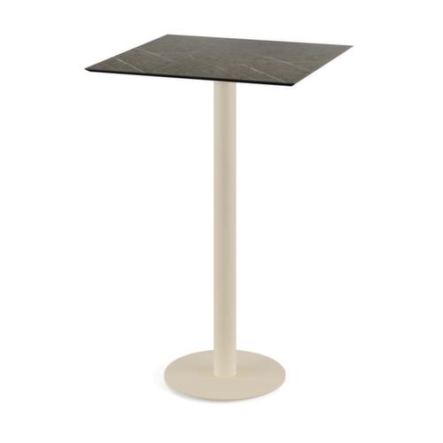 VEBA Table haute Essentials Urban, largeur x profondeur 700 x 700 mm, panneau Midnight Marble