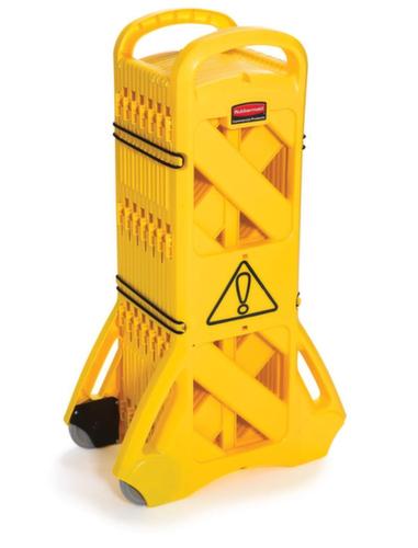 Rubbermaid Système de barrière mobile, colonne d'information, jaune