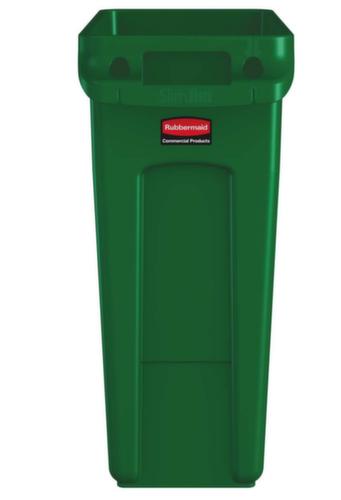 Rubbermaid Collecteur de recyclage Slim Jim® avec conduits d'air, 60 l, vert