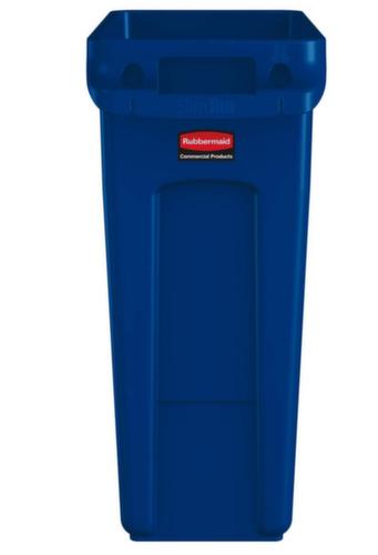 Rubbermaid Collecteur de recyclage Slim Jim® avec conduits d'air, 60 l, bleu