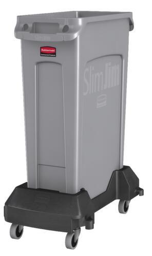 Rubbermaid Chariot roulant SlimJim pour collecteur de recyclage, pour 60 - 87 l bacs, polyéthylène noir