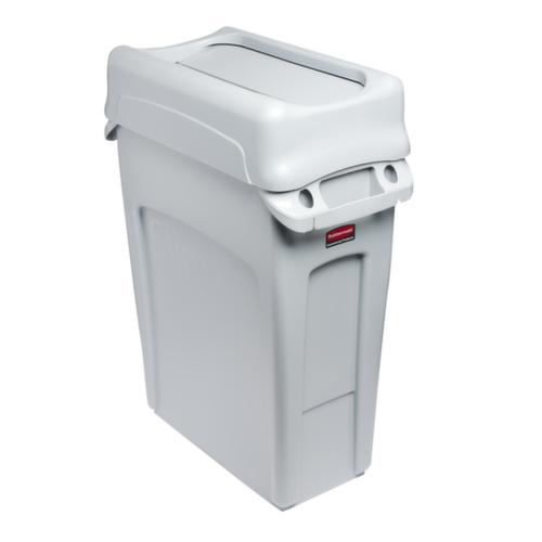 Rubbermaid Couvercle oscillant Slim Jim® pour collecteur de recyclage, gris