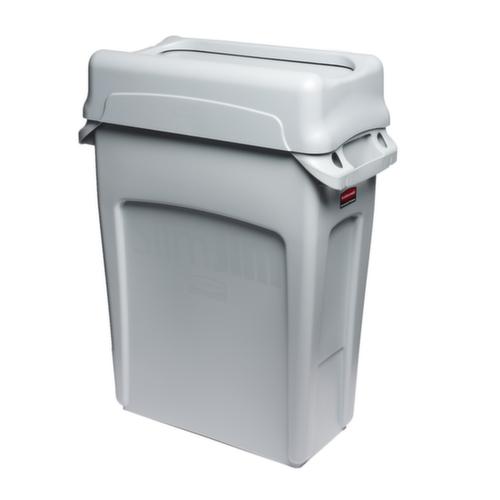 Rubbermaid Couvercle oscillant Slim Jim® pour collecteur de recyclage, gris