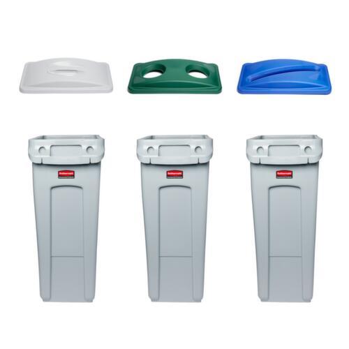 Rubbermaid Couvercle Slim Jim® avec poignée pour collecteur de recyclage, gris