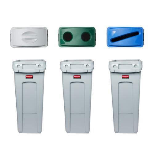 Rubbermaid capuchon de palier pour le papier Slim Jim® pour collecteur de recyclage, bleu