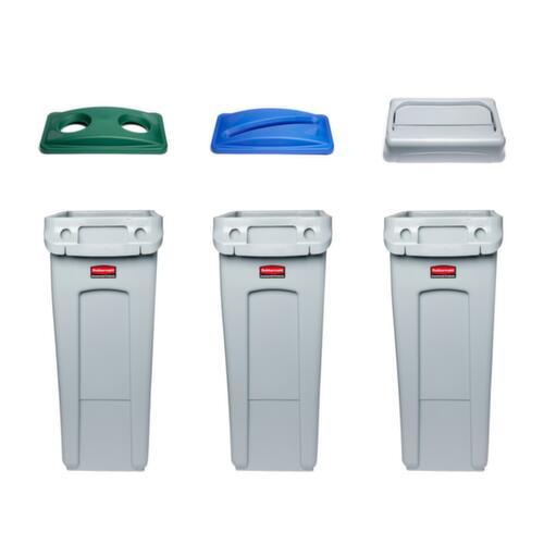 Rubbermaid capuchon de palier pour le papier Slim Jim® pour collecteur de recyclage, bleu