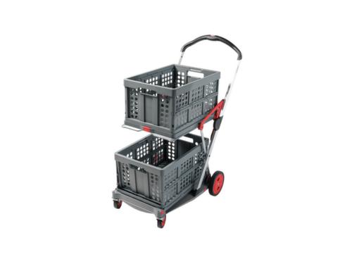 Mobile pliable CLAX, y compris boîte pliante, force 60 kg, 2 plateaux