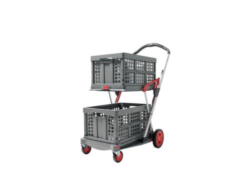 Mobile pliable CLAX, y compris boîte pliante, force 60 kg, 2 plateaux