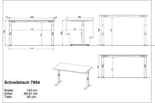 Bureau à hauteur réglable GW-MAILAND