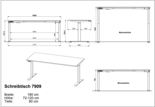 Bureau à hauteur réglable électriquement GW-MAILAND 7909