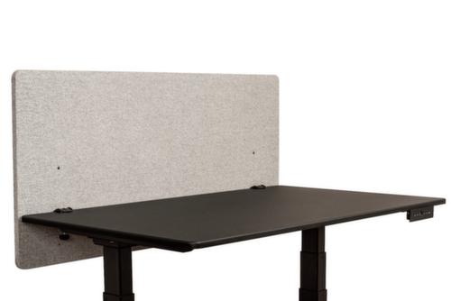 LUXOR Cloison de table insonorisante RECLAIM, hauteur x largeur 600 x 1200 mm, paroi gris clair