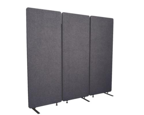 kit pour cloison acoustique démontable RECLAIM, hauteur x largeur 1680 x 1830 mm, paroi gris ardoise