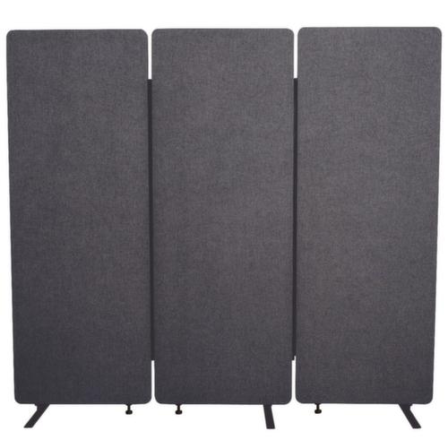 kit pour cloison acoustique démontable RECLAIM, hauteur x largeur 1680 x 1830 mm, paroi gris ardoise