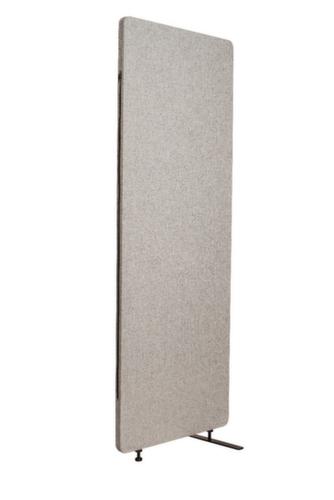 cloison acoustique démontable RECLAIM élément d'extension, hauteur x largeur 1680 x 600 mm, paroi gris clair