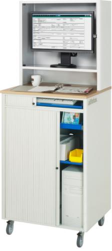 RAU Armoire pour PC mobile adlatus 2065 avec volet roulant, RAL7035 gris clair/RAL7035 gris clair