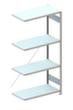 META Rack de stockage sans vis Baie de montage, hauteur x largeur x profondeur 2000 x 1006 x 536 mm, 4 tablettes